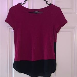 Express maroon short sleeve tee